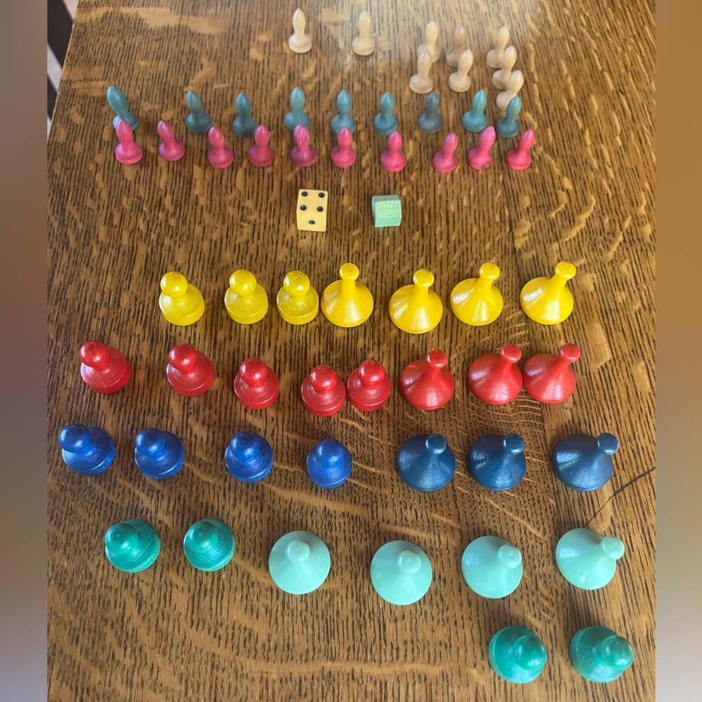 Vintage Game Sorry Wooden Game Pieces - One Lot